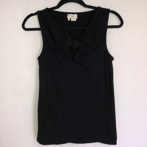 Kate Spade Black Sleeveless Bow Top